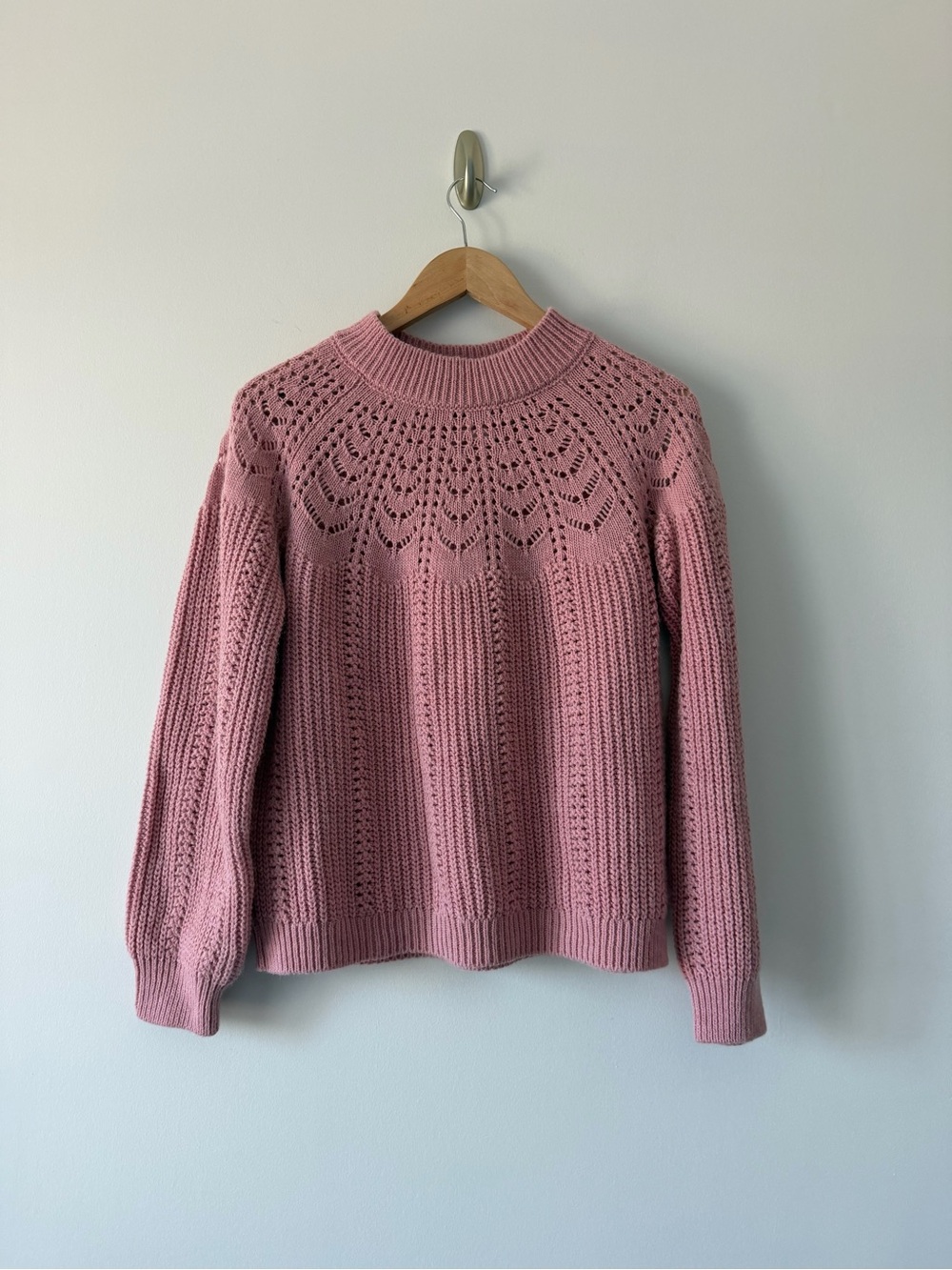 Pink Wool Blend Sweater